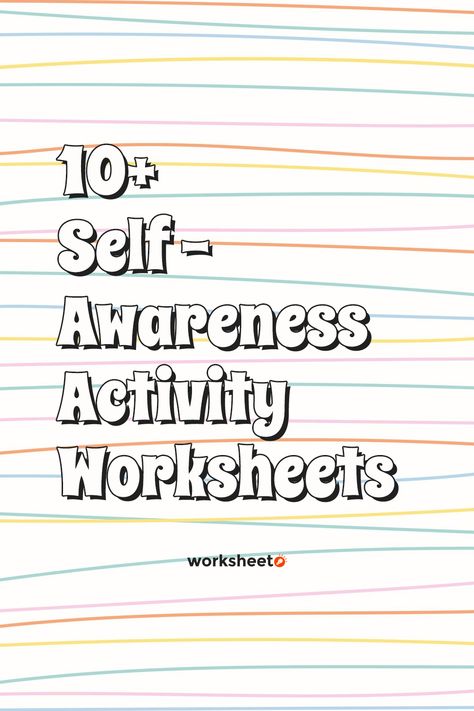 Self Awareness Lessons, Self Awareness Worksheets Free Printable, Emotional Awareness Worksheet, Therapy Activity For Teens, Mental Health Group Activities, Self Awareness Worksheets, Social Emotional Worksheets, Self Esteem Activities For Kids, Worksheets For Mental Health