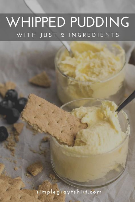 Dessert Using Vanilla Pudding, 2 Ingredient Mousse Pudding, Diy Desserts Easy 3 Ingredients, Uses For Instant Pudding, Easy Puddings Quick, Pudding Mix With Cool Whip, Whip Cream Pudding Desserts, Things To Do With Vanilla Pudding, Pudding Whip Cream Dessert