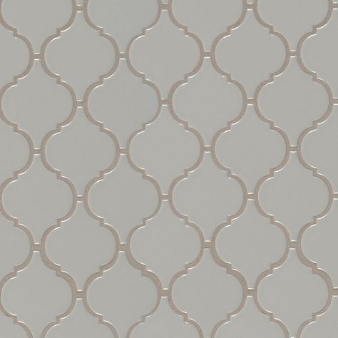 Domino Porcelain Gray Glossy Arabesque Mosaic Arabesque Tile, Elegant Tiles, Gorgeous Tile, Arabesque Pattern, Porcelain Mosaic Tile, Mosaic Wall Tiles, Custom Tiles, Kitchen Tiles Backsplash, Porcelain Mosaic