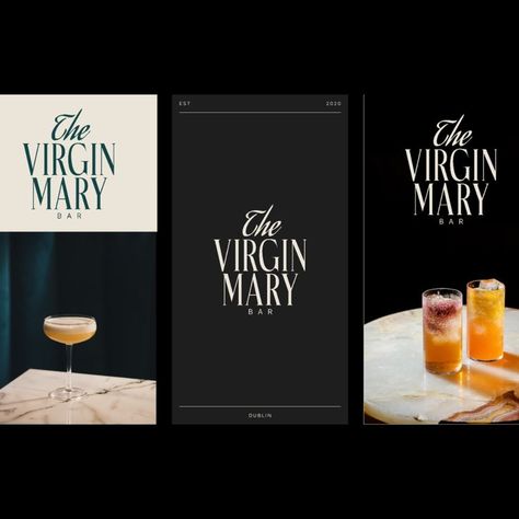 The Virgin Mary Bar project - A Trendy Alcohol-Free Bar Redefining Modern Mixology Brand guideline #ui #website #webdesign #alcoholfree #coktail #branding #sociamedia #instafeed --- Ready for your project: alexlvrs.design@gmail.com Typography Logo Fonts, Bar Website, Alex Wolff, Social Bar, E Commerce Design, Ui Website, Luxury Bar, Food Branding, Luxury Branding Design