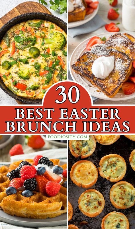 Elevate your Easter celebration with our selection of 30 top brunch ideas! These recipes blend traditional Easter flavors with fresh, springtime ingredients, offering everything from light salads to indulgent casseroles. Click to discover a range of dishes that will make your Easter brunch both delicious and unforgettable. Easy Recipes For A Crowd, Easy Crowd Meals, Light Salads, Easter Brunch Ideas, Easy Easter Brunch, Recipes For A Crowd, Spring Dishes, Traditional Easter, Breakfast And Brunch