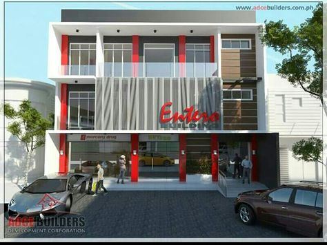 The first commercial center in Loay,Bohol Philippines.a 3-storey mixed Commercial Building and Owned by Montero Family. 3 Storey Commercial Building Design, Commercial And Residential Building, Building Sketches, Commercial Building Design, Commercial Building Plans, Box Highlights, Architectural Facade, Artist Retreat, Corner Building