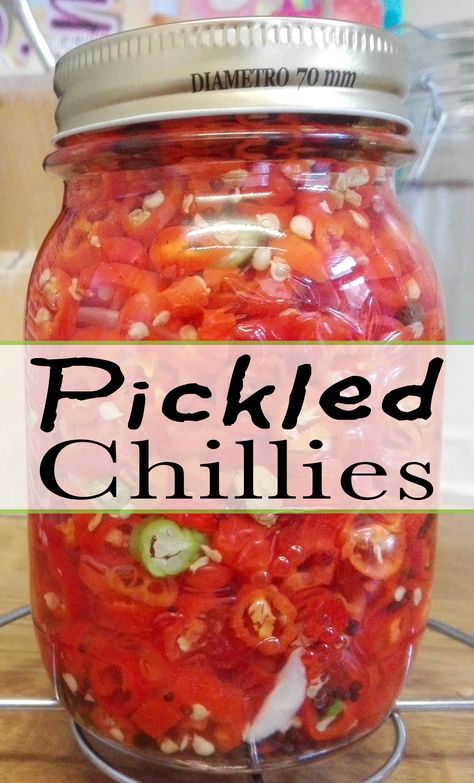 You don't need fancy equipment to pickle your chillies. Pickled Chillies, Chilli Pickle Recipe, Chick Fil A Sandwich, Pickle Appetizers, Easy Pickling Recipes, Easy Chilli, Easy Canning, Eat Fresh, Relish Recipes