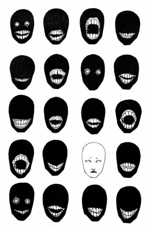 Art Tips For Beginners, Teeth Drawing, Creepy Masks, Scary Eyes, Scary Drawings, Creepy Faces, Horror Drawing, Drawing Face Expressions, Creepy Drawings