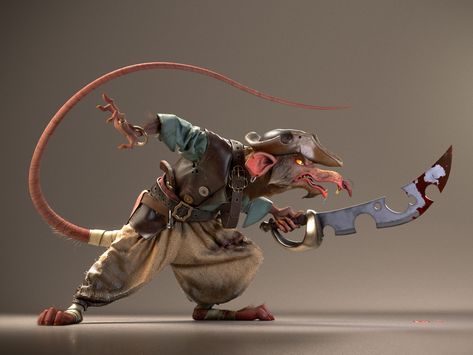 "Pi-rat !" by Swann VALENZA - https://bit.ly/3JaYy8L Textured with #Substance3DPainter #Maya #b3d #ZBrush #creature #creaturedesign #digitalsculpting #gameart #3dsculpt #MadeWithSubstance Rat Character Design, Rat Character, Create A Character, Digital Sculpting, Computer Art, Marvelous Designer, Creating Characters, An Exercise, A Character