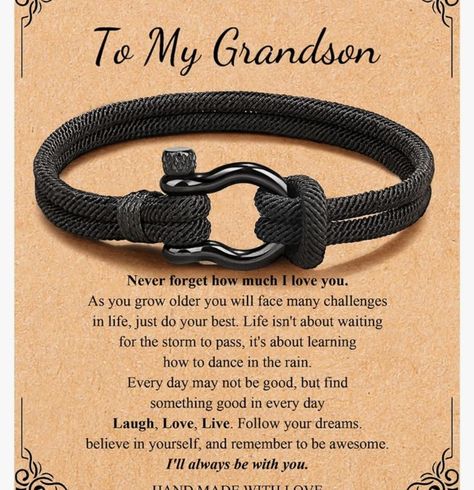 Graduation Gifts For Guys, Dad Bracelet, Grandparents Quotes, Casual Bracelets, Nephew Birthday, Gifts For Teen Boys, Mens Bracelets, Memories Quotes, Christmas Gifts For Men