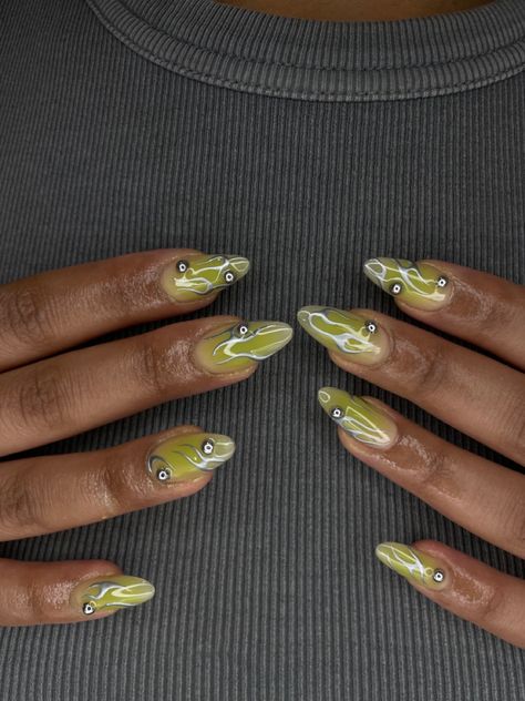 Brown Summer Nails, Green And Brown Nails, Mosaic Nails, Brown Nails, Hot Nails, Nails Inspo, Earth Tones, Green And Brown, Nail Inspo