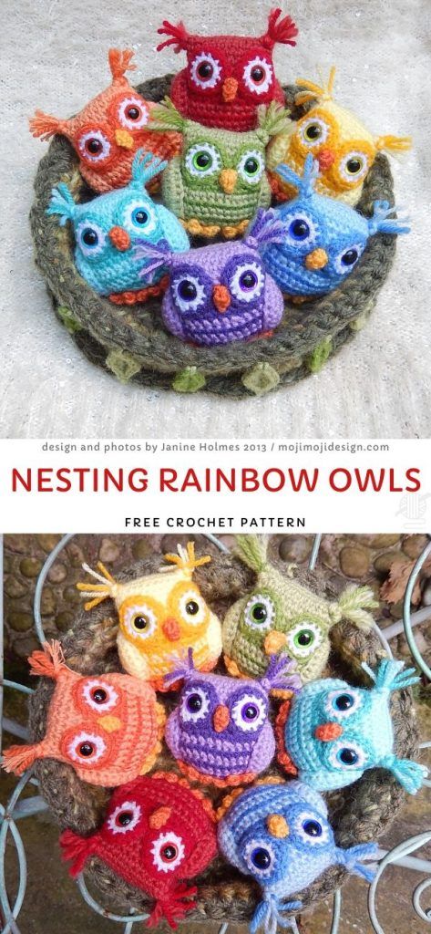 Keyrings Crochet, Crochet Keychain Free, Crocheted Owls, Owls Crochet, Owl Crochet Pattern Free, Crochet Zig Zag, Crochet Owls, Owl Crochet Patterns, Crochet Keychain Pattern