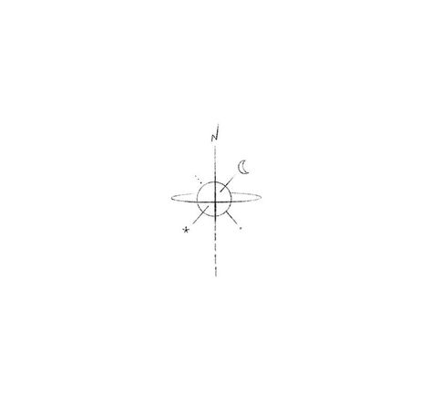 Tiny Compass Tattoo Simple, Compass Sun Moon Tattoo, North Star Compass Tattoo Design, Mini Compass Tattoo, Minimalistic Compass Tattoo, Compas Tattoo Designs, North Tattoo Ideas, North Star Compass Tattoo, Tattoo Compass Woman