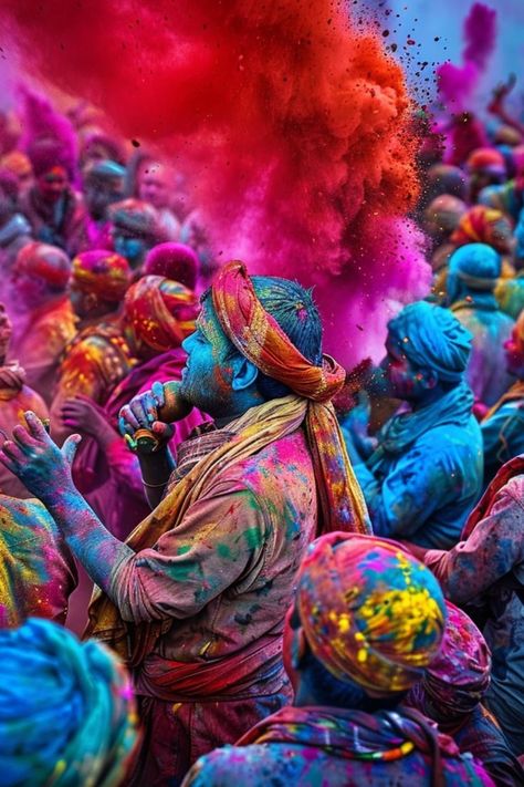 Celebrate Color at Holi Festival in India 🌈✨ Experience the joy and vibrancy of Holi, India's Festival of Colors. Enjoy the playful throwing of colored powders, traditional music, and festive dances. 🌿🇮🇳 #HoliFestival #IndiaTravel #CulturalExperience #FestivalTravel Indian Color Festival, Holi Festival India, Festival Of Colors, Holi Colors, Indian Colours, Holi Celebration, Festivals Of India, Festivals Around The World, Joyous Celebration