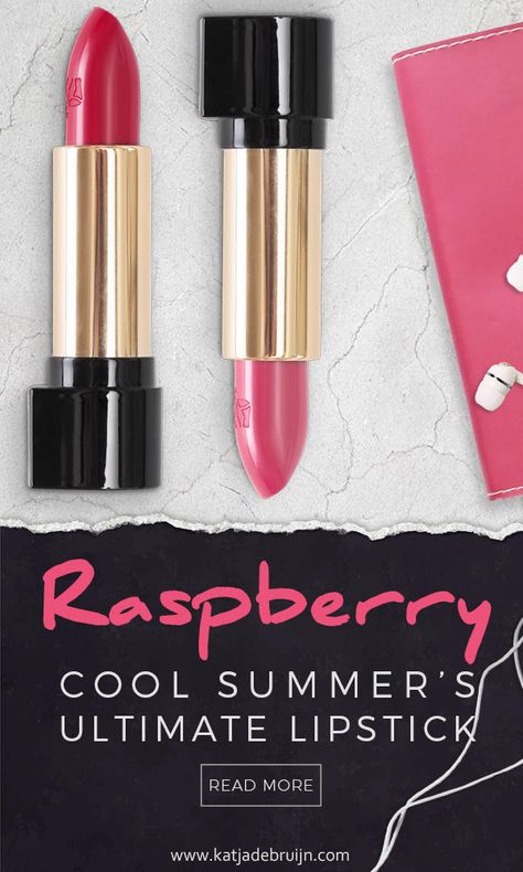 Raspberry Lipstick Makeup, Lipstick For True Summer, True Summer Makeup Products, True Summer Lipstick Colors, Cool Summer Lipstick Colors, Cool Summer Lipstick, True Summer Lipstick, Sweetpea Summer, Raspberry Lipstick