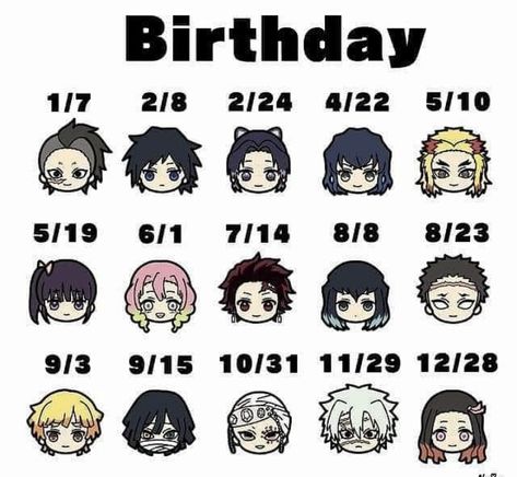 Anime Characters Birthdays, Demon Slayer Characters, Anime Birthday, Hulk Character, Kny Ocs, Nagisa Shiota, Slayer Meme, Demon King Anime, Team Rocket