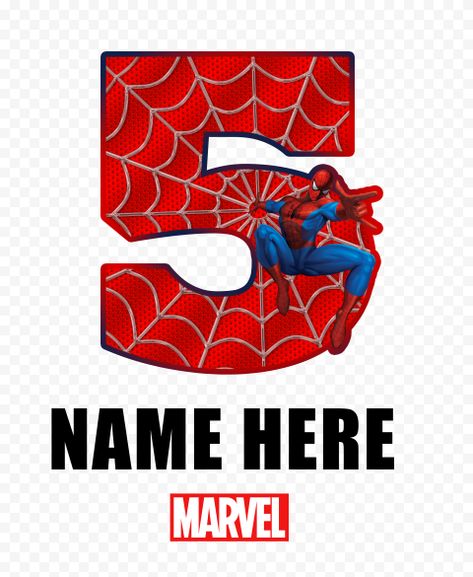 Number 5 Cake, Spiderman Topper, Happy Birthday Spiderman, Batman Cake Topper, Spiderman Birthday Party Decorations, School Binder Covers, Spiderman Cake Topper, Spiderman Birthday Cake, Free Printable Numbers