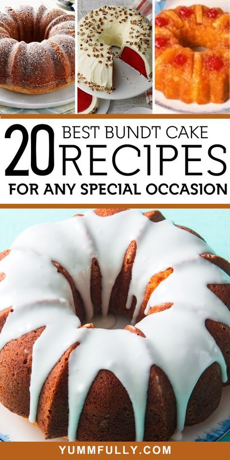 Best Bundt Cake Recipes, Best Bundt Cake, Coffee Cake Bundt, Mini Bundt Cakes Recipes, Bundt Pan Recipes, Bundt Cake Recipes, Bundt Recipes, Cakes To Make, Healthy Delicious Recipes