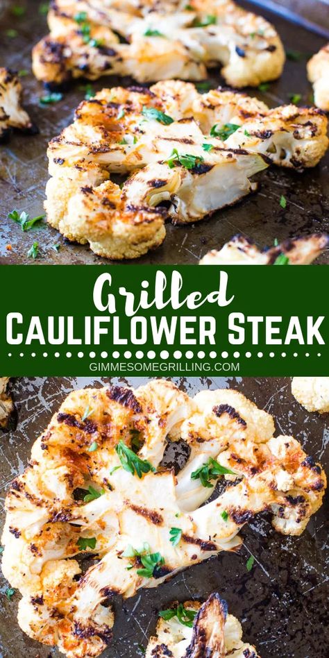 Grilled Meat Ideas Dinners, Grilling For Vegetarians, Flat Top Grill Recipes Vegetarian, Cauliflower Grill Recipes, Cauliflower On The Blackstone, Roasted Cauliflower On The Grill, Blackstone Grilled Vegetables, Grilled Supper Ideas, Blackstone Grill Recipes Vegetarian