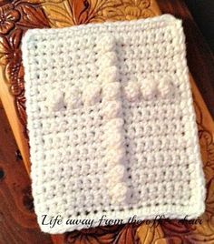 While looking around on the Internet the other day, I came across this really cute crocheted prayer cloth. I just had to make one.   ... Crochet Prayer Cloth, Crocheted Cross, Prayer Cloth, Prayer Shawl Crochet Pattern, Prayer Shawl Patterns, Crochet Prayer Shawls, Prayer Blanket, Crochet Angel, Prayer Shawl