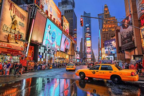 Times Square Colors, Manhattan, New York. Times Square Painting, Time Square New York, Bus Trips, New York Times Square, New York Taxi, New York Cityscape, New York Wallpaper, New York Architecture, Chicago Art