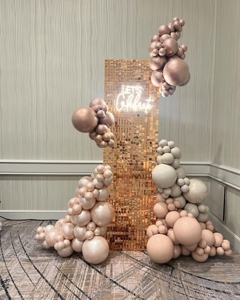 You need to hear this! Balloons belong at weddings. It’s a fact 😄 This mini sequin wall display was the perfect combination to accompany … | Instagram Luxury Balloons, Gorgeous Wedding Reception, Shimmer Wall Backdrop, Sequin Wall, Sequin Backdrop, Shimmer Wall, Balloon Display, Mini Balloons, Balloon Wall