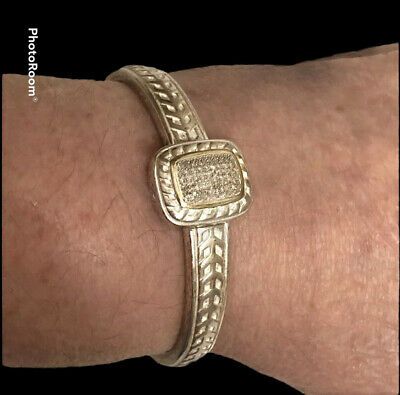 Vintage Alwand Vahan 14k Gold Sterling Silver 72 diamonds Cuff Bracelet | eBay Diamond Cuff Bracelet, Spring Bracelet, Antique Bracelets, Fine Jewelry Bracelets, Hinged Bangle, Real Diamonds, Pave Diamonds, Bangle Bracelet, Cuff Bracelet