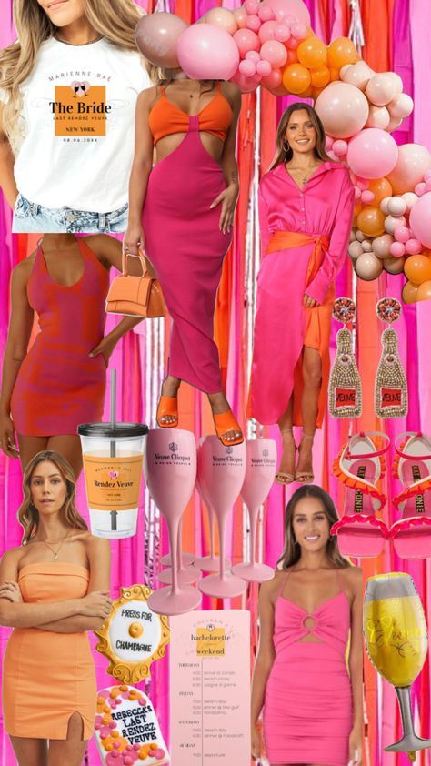 Veuve Before Vows Outfits, Veuve Clicquot Bachelorette Party, Vueve Bachelorette Theme, Boa Bachelorette Party, Bachelorette Party Vibes, Cocktail Theme Bachelorette Party, Veuve Before Vows Bachelorette Outfits, Miami Vice Bachelorette Party, Vueve Champagne Bachelorette