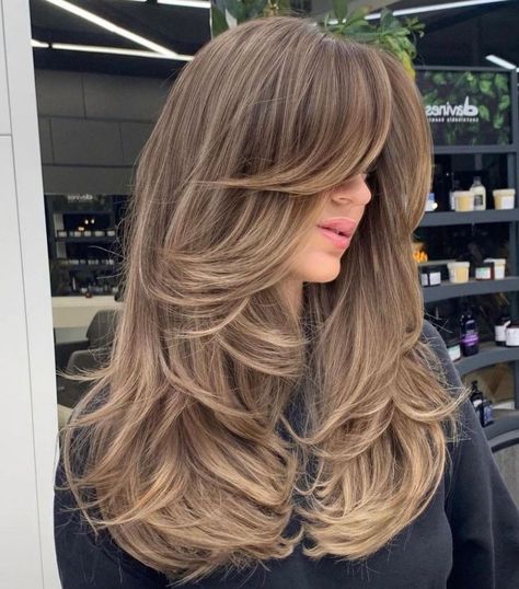 Long Hair with Bouncy Face Framing Layers Face Bangs, Wavy Layered Hair, Dirty Blonde Hair, Hairstyles For Layered Hair, Hair 2024, Long Layered Hair, Haircuts For Long Hair, Long Wavy Hair, Long Straight Hair