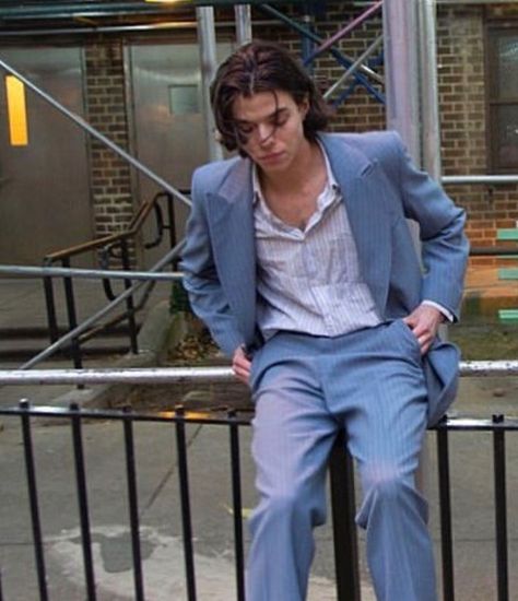 Prom Suit Aesthetic Man, Vintage Prom Suit, Gay Prom Outfits, Boys Prom Outfit Ideas, Luca Fersko, Blue Prom Suit, Boys Aesthetic Outfits, Prom For Guys, Guys Fits