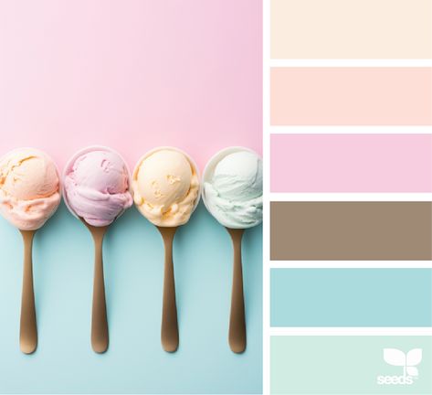 Design Seeds: Color Scoop Ice Cream Color Palette, Pale Color Palette, Cream Color Palette, Drawing Resources, Colour Crush, Seeds Color, Color Pantone, Color Palette Challenge, Cafe Ideas