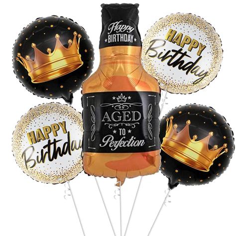 Aged To Perfection Party Theme, Aged To Perfection Party, 40th Bday Party, Balloon Wedding, Valentines Wedding, Wedding Decors, Balloon Ribbon, Beer Cup, Happy Birthday Balloons