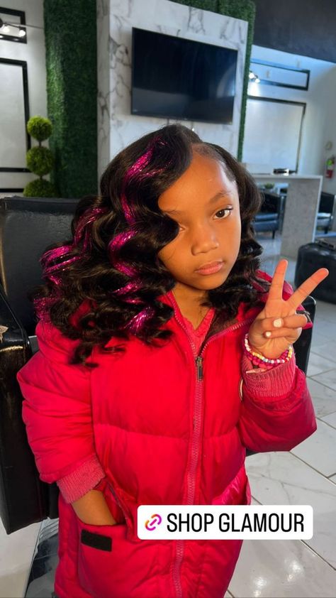 Unleash Your Inner Stylist with Hairstyles for Medium Hair | Versatile and Chic Kid Sew In Weave Hairstyles, Birthday Braids For Black Hair Kids, Quick Weave For Kids, Sew In Hairstyles Kids, Kids Sew In Weave Hairstyles, Kids Quick Weave, 13 Birthday Hairstyles, Kids Hair Styles Braids, Baddie Bracelets