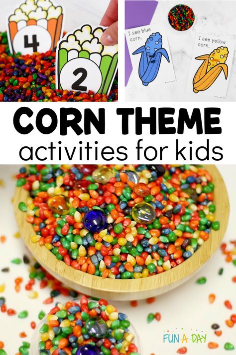 25+ Corn Activities and Crafts for Kids | Fun-A-Day! Corn Activities, Corn Theme, Letter C Crafts, Thanksgiving Lesson Plans, Teaching Thanksgiving, Letter Matching Activities, Fall Lesson Plans, Thanksgiving Lessons, Multisensory Activities