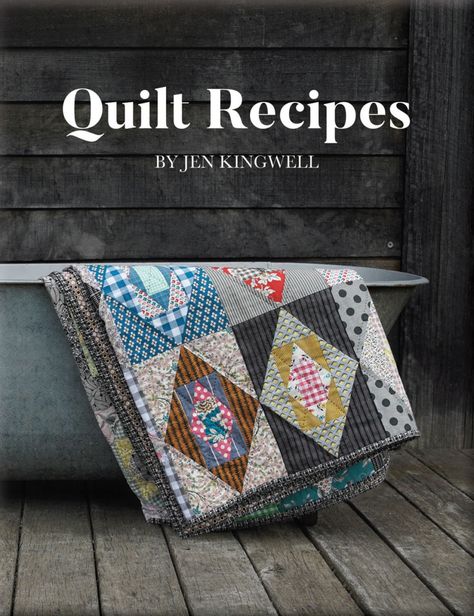 Quilt+Recipes+is+the+latest+book+from+Jen+Kingwell,+combining+her+love+of+quilting+with+her+love+of+baking.+The+recipes+have+been+passed+down+to+her+from+her+mum.+Years+in+the+making,+Jen+has+dreamt+of... Jen Kingwell Quilts, Quilting Digest, Jen Kingwell, Recipes Book, Hand Applique, Book Quilt, Powder Puff, Hand Quilting, How To Make Notes