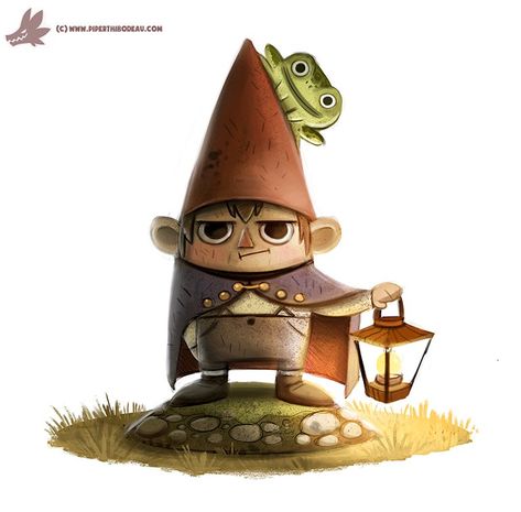 Garden Gnomes Illustration, Gnome Illustration Cute, Garden Gnome Drawing, Ttrpg Design, Gnome Sketch, Pun Illustrations, Gnome Drawing, Cryptid Creations, Wildlife Camera