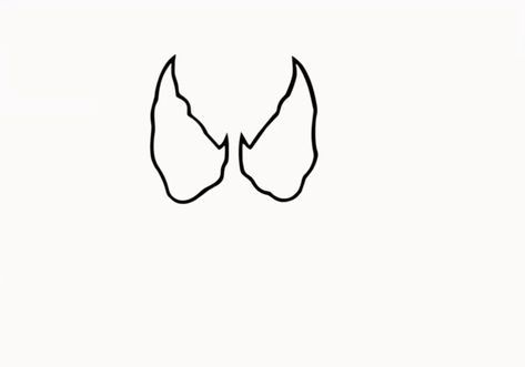 Monster Horns Printable, Venom Mask Printable, Venom Mask Template, Venom Stencil, Venom Printable, Venom Eyes, How To Draw Venom, Monster Outline Free Printable, Venom Birthday