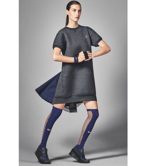 NikeLab Nike Dresses, Sport Chic, Knee Socks, Sporty Chic, Knee High Socks, Sporty Look, Looks Style, Sweatshirt Dress, Sporty Style