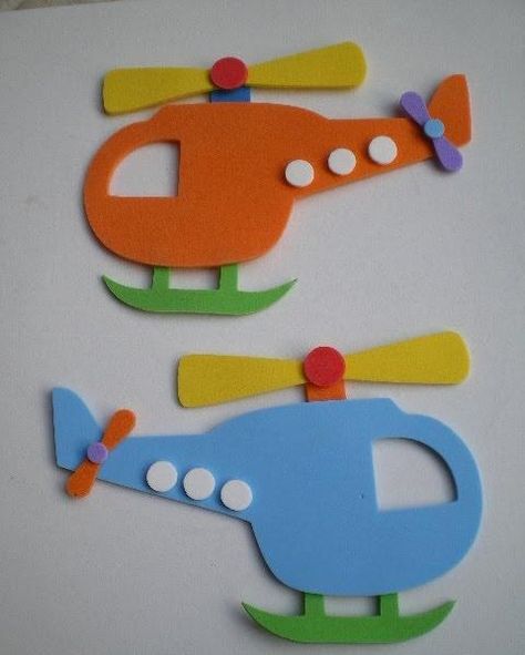 Helicopter Crafts For Kids, Helicopter For Kids, Preschool Transportation Crafts, Helicopter Craft, Crafts To Try, Kids Handicraft, Airplane Crafts, Transportation Crafts, Worksheets For Preschool