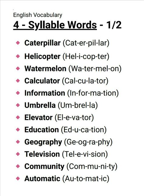 English Syllables, English Grammar Games, Reading Rules, Phonics Sounds Chart, Teaching Reading Skills, Syllable Division, Summer Homework, Syllables Activities, Multisyllabic Words