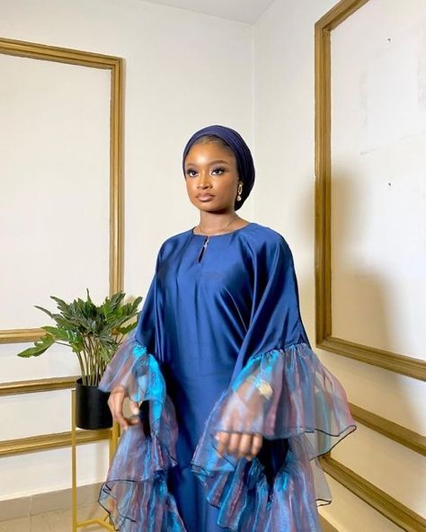 Silk Ruffle Dress, Bou Bou Styles, Silk Gown Styles, Bou Bou Gown Styles, Silk Boubou Styles For Women, Silk Bubu Styles Nigerian, Bubu Gown Styles Silk, Silk Dress Ideas, Silk Dress Outfit Classy