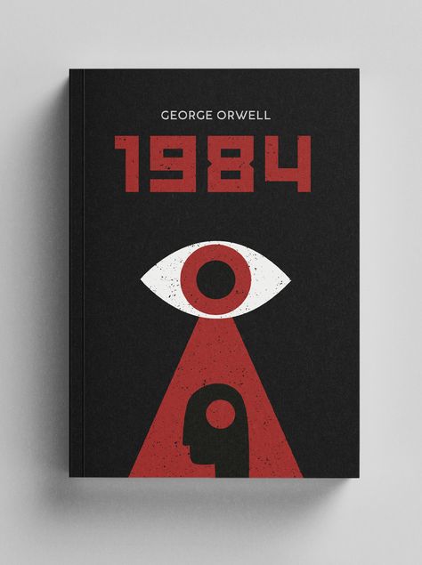 Famous Book Covers, Minimalist Book Cover Design, Graphic Design Book Cover, Minimalist Book Cover, Creative Book Cover Designs, Book Cover Art Design, 1984 Book, Cover Design Inspiration, Horror Book Covers