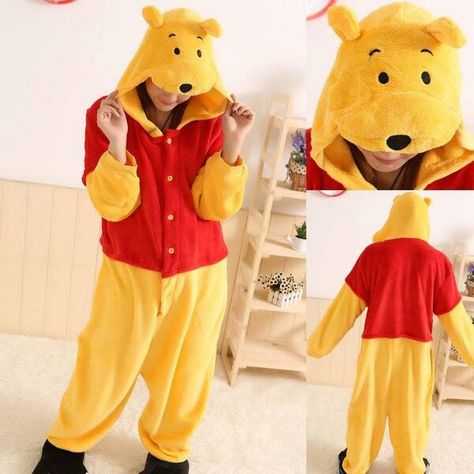 Winnie The Pooh Onesie Winnie The Pooh Onesie, Pooh Onesie, Pooh Costume, Disney Onesies, Winnie The Pooh Costume, Adult Onesies, Hoodie Pajamas, Animal Halloween Costumes, Onesie Costumes