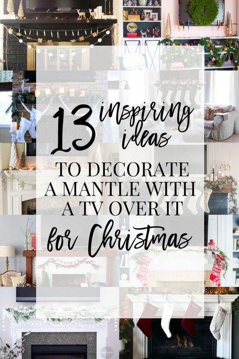 Ideas For Decorating A Mantle With A TV Above It - Shine Your Light Mantel With Tv Decorating Ideas, Mantle With Tv Decor, Corner Fireplace And Tv, Christmas Mantle Decor With Tv, Christmas Mantels With Tv, Mantle With Tv Decorating Ideas, Modern Linear Fireplace, Fireplace Mantle Decor With Tv, Mantle Decorating Ideas With Tv