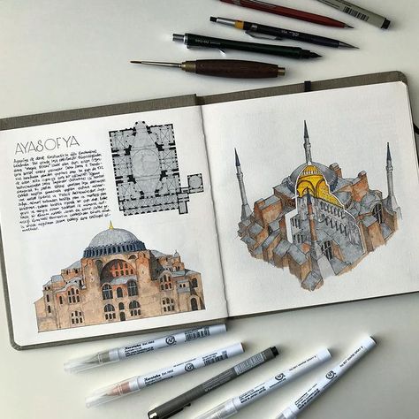 Oğuzhan Çengel (@mr__constantine) • Instagram photos and videos Hagia Sophia Sketch, Hagia Sophia Architecture, Hagia Sophia Drawing, Architecture Sketching, Brain Drawing, Heart Hands Drawing, Magic Realism, Drawing Sketchbook, Cloud Drawing