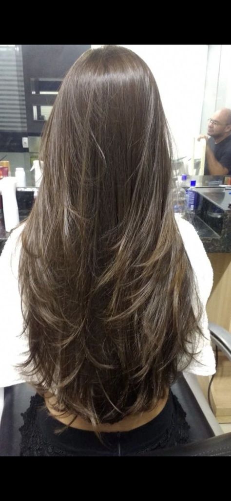 Hair Inspiration Long, Hairstyles For Layered Hair, Long Brown Hair, Haircuts Straight Hair, Hair Stylist Life, Long Layered Hair, Haircuts For Long Hair, Hair Inspo Color, Silky Hair