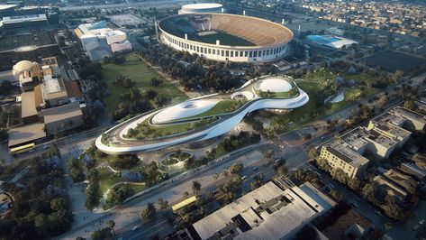 The MAD-designed George Lucas Museum of Narrative Art will be built in Los Angeles, not San Francisco, it has been announced Lucas Museum, George Lucas Star Wars, Architectural Wall Art, Narrative Art, Mad Design, Mad Architects, Lucas Arts, Los Angeles Museum, New Architecture