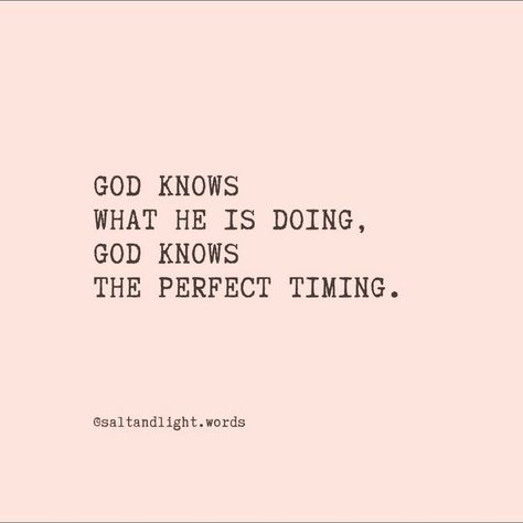 God knows what he is doing! ✨ It may be hard to always know what’s going to happen next or how things are going to go in our life, but God does. He knows all and his plans are better than what we can imagine. I know it’s difficult we just need to trust and have faith that God will guide and give us everything we need!💕 God Knows What He Is Doing, Let God Guide You Quotes, God Show Me How Good It Can Get, God Knew My Heart Needed You, God Sends People In Your Life, Give It All To God, God Knows Everything, Godly Women Quotes, But God