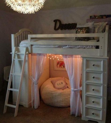 Girls Loft Bedroom, Bunk Bed Decor, Girls Bedroom Themes, Girl Bedrooms, Decor Eclectic, Interior Luxury, Remodel Bathroom, Teenage Bedroom