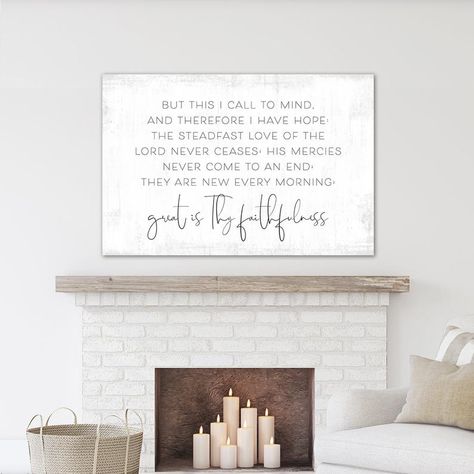 Great Is Thy Faithfulness, Gospel hymn sign, brightens up any space and is sure to encourage at all times. Hymn Signs, Great Is Thy Faithfulness, Family Canvas, Name Wall Art, Print Production, Teak Frame, Rustic White, Canvas Signs, Classic Frame