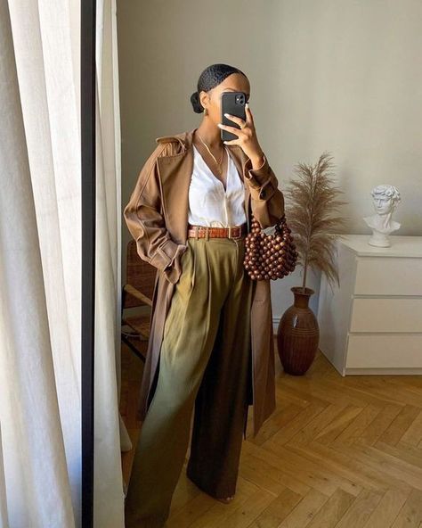 Earth Tone Outfits Black Women, Feminine Lookbook, Fall Teas, Earth Tone Fashion, Earth Tone Clothes, Earth Tone Outfits, Dark Academia Outfit, Simple Style Outfits, Academia Style