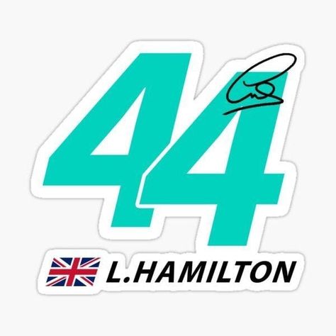 Mercedes Stickers F1, Lewis Hamilton 44 Logo, Lewis Hamilton Stickers, Mercedes F1 Logo, Lewis Hamilton Logo, Mercedes Sticker, Lewis Hamilton Art, Formula 1 Lewis Hamilton, F1 Birthday