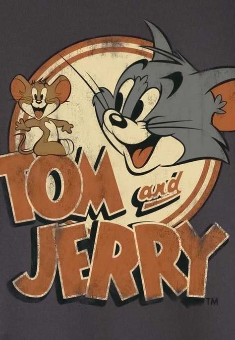 Vintage Tom And Jerry, Images Pop Art, Animated Cartoon Movies, Poster Vintage Retro, Tom And Jerry Cartoon, Vintage Cartoons, Vintage Poster Design, Cartoon Posters, Canvas Photo Prints