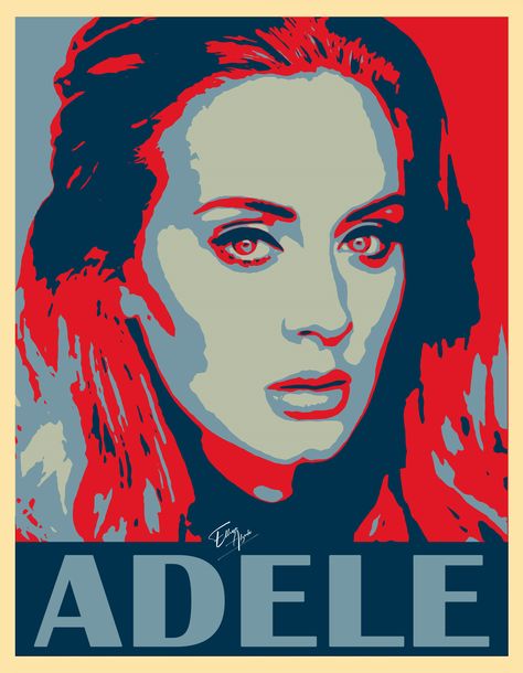 Pop Art Digital Art Adele Pop Art Poster Design, Celebrity Wall Art, Egyptian Poster, Images Pop Art, Adele Songs, Hope Poster, Music Poster Design, Art Album, Pop Art Posters